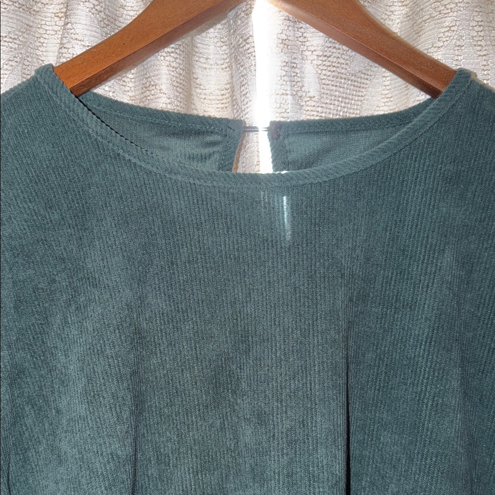 4/$15 Elegant Green Long Sleeve Dress - Picture 2 of 4